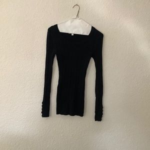 Black ribbed sweater, size s